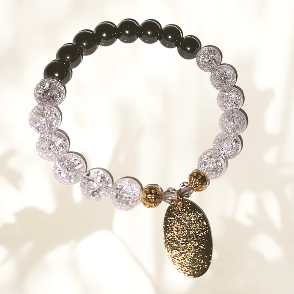 Crackle Quartz & Hematite Bracelet by The Luxe Particle